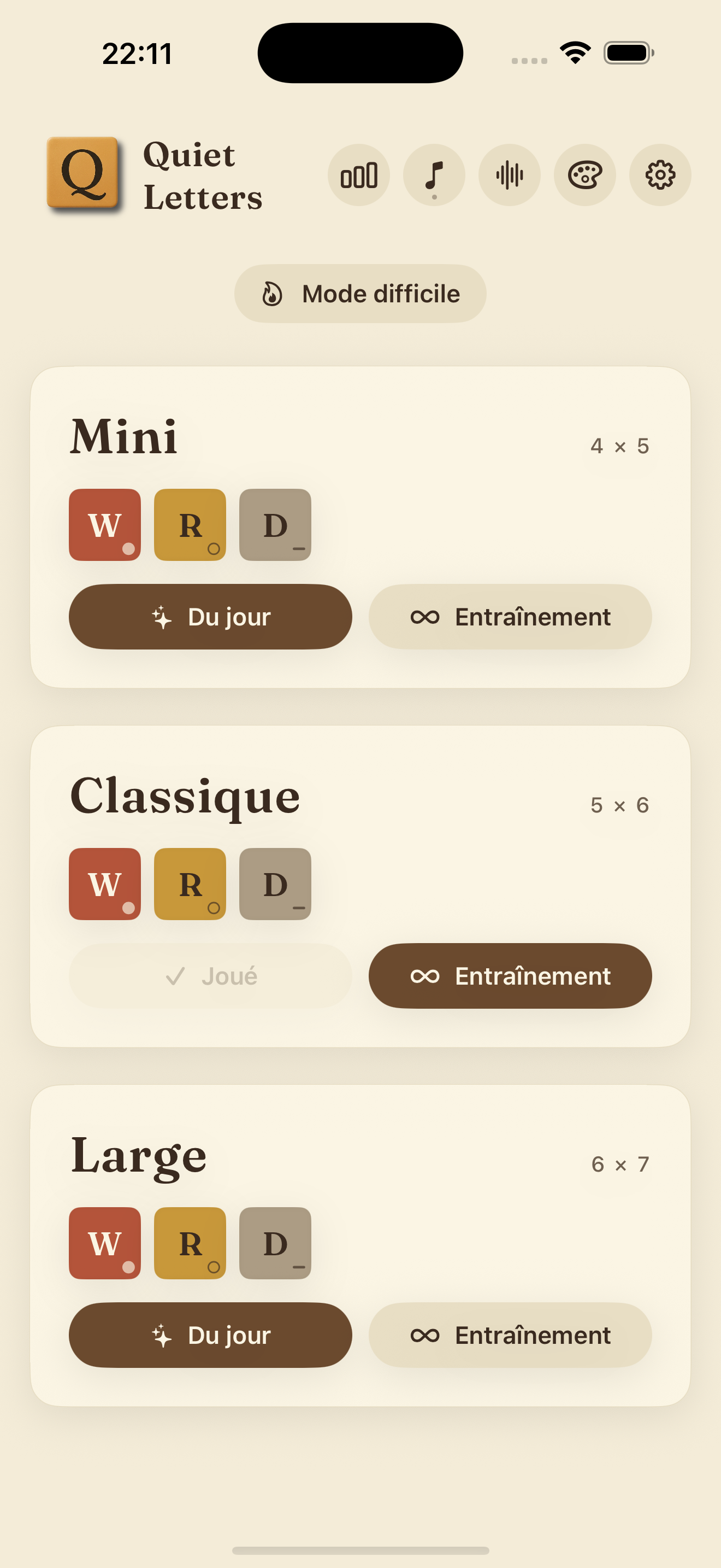 Home screen, Paper theme