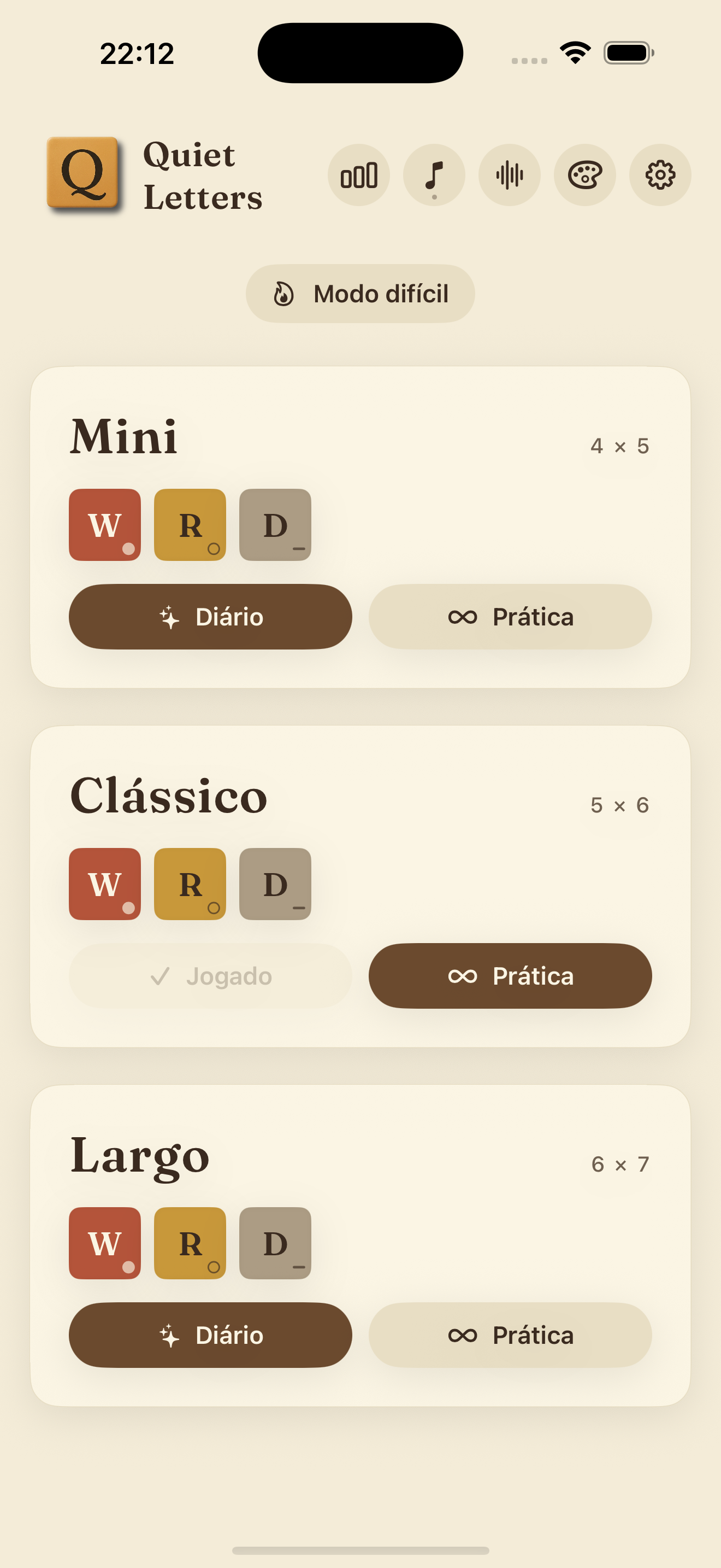 Home screen, Paper theme